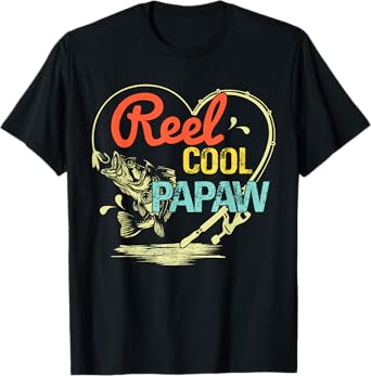 Reel Cool Papaw Fishing Fathers Day For Mens T-Shirt