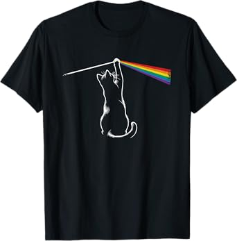 Playing with Light Cat Gift Men Kids Women Funny Cat T-Shirt