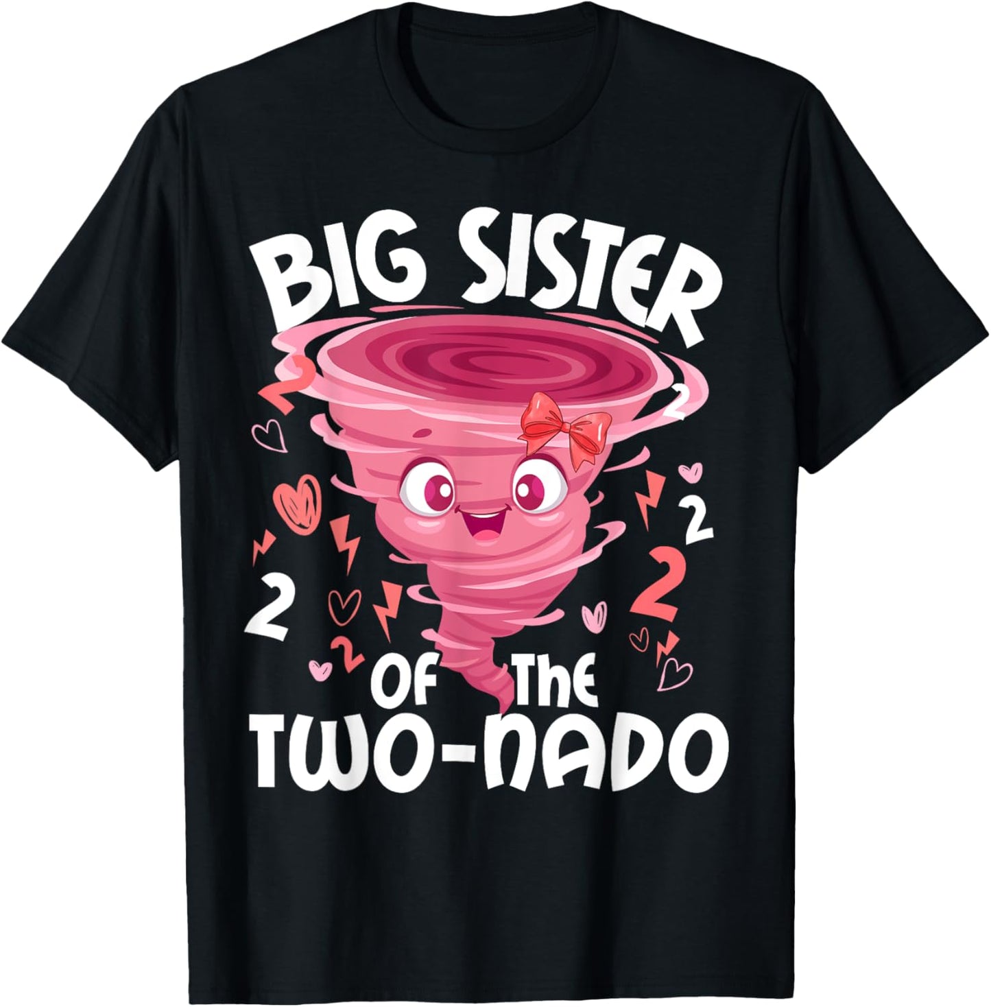 Big Sister of the Two-nado Tornado Theme 2nd Birthday T-Shirt