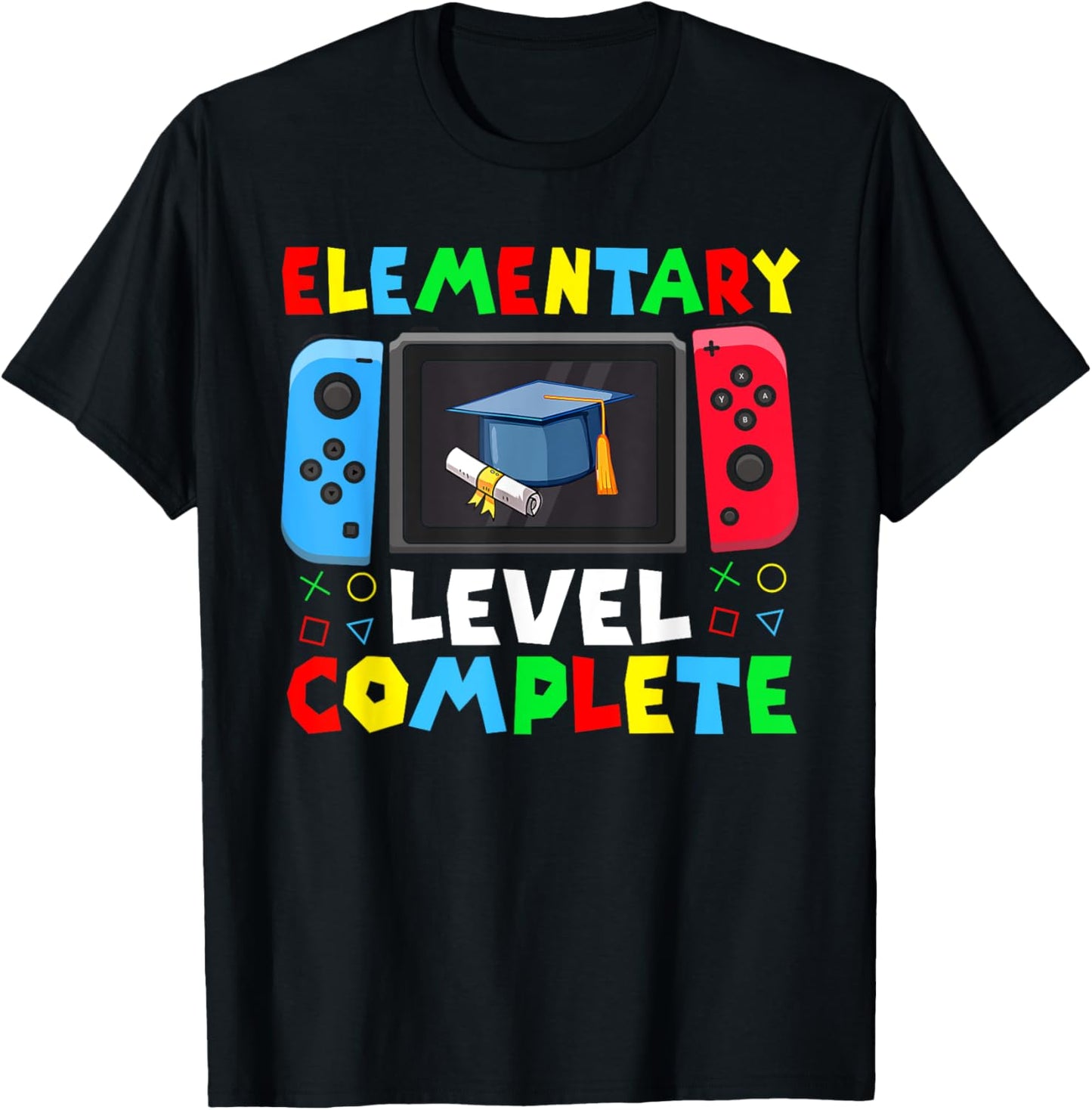 Elementary Level Complete Graduation Class 2025 Gamer Boys T-Shirt