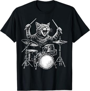 Cat Drummer T-Shirt