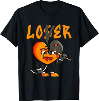 Graphic Orange For Men Women Matching Loser Lover Drip T-Shirt