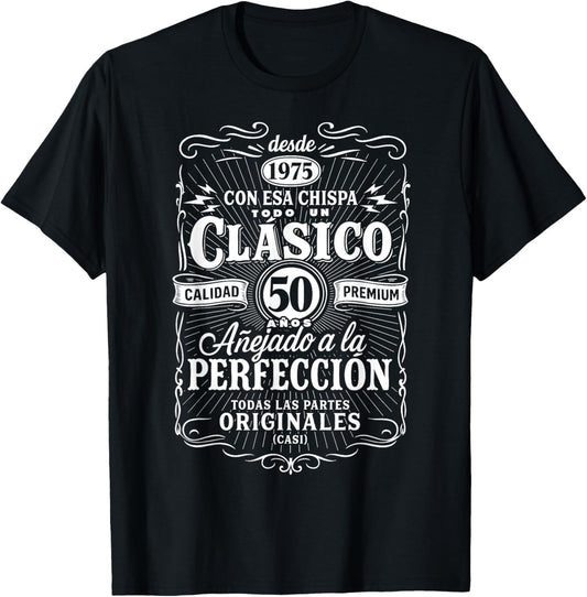 50th Birthday gift for Men in Spanish cumpleanos 50 1975 T-Shirt