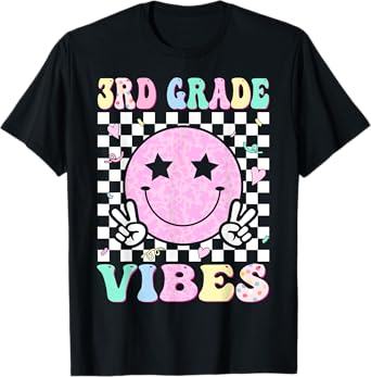 3rd Grade Vibes First Day of School 3rd Grade Third Grade T-Shirt