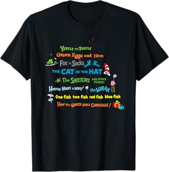 Dr. Seuss Book Title T-Shirt