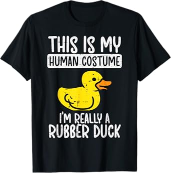 This My Human Costume Im Rubber Duck Halloween Men Women Kid T-Shirt