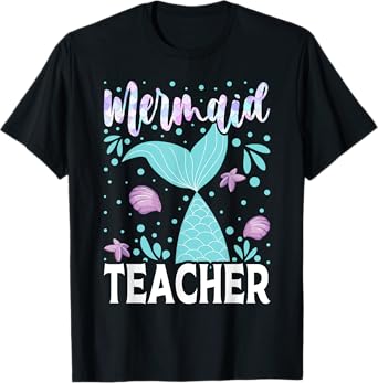 Mermaid Teacher Cute Back To School Student T-Shirt