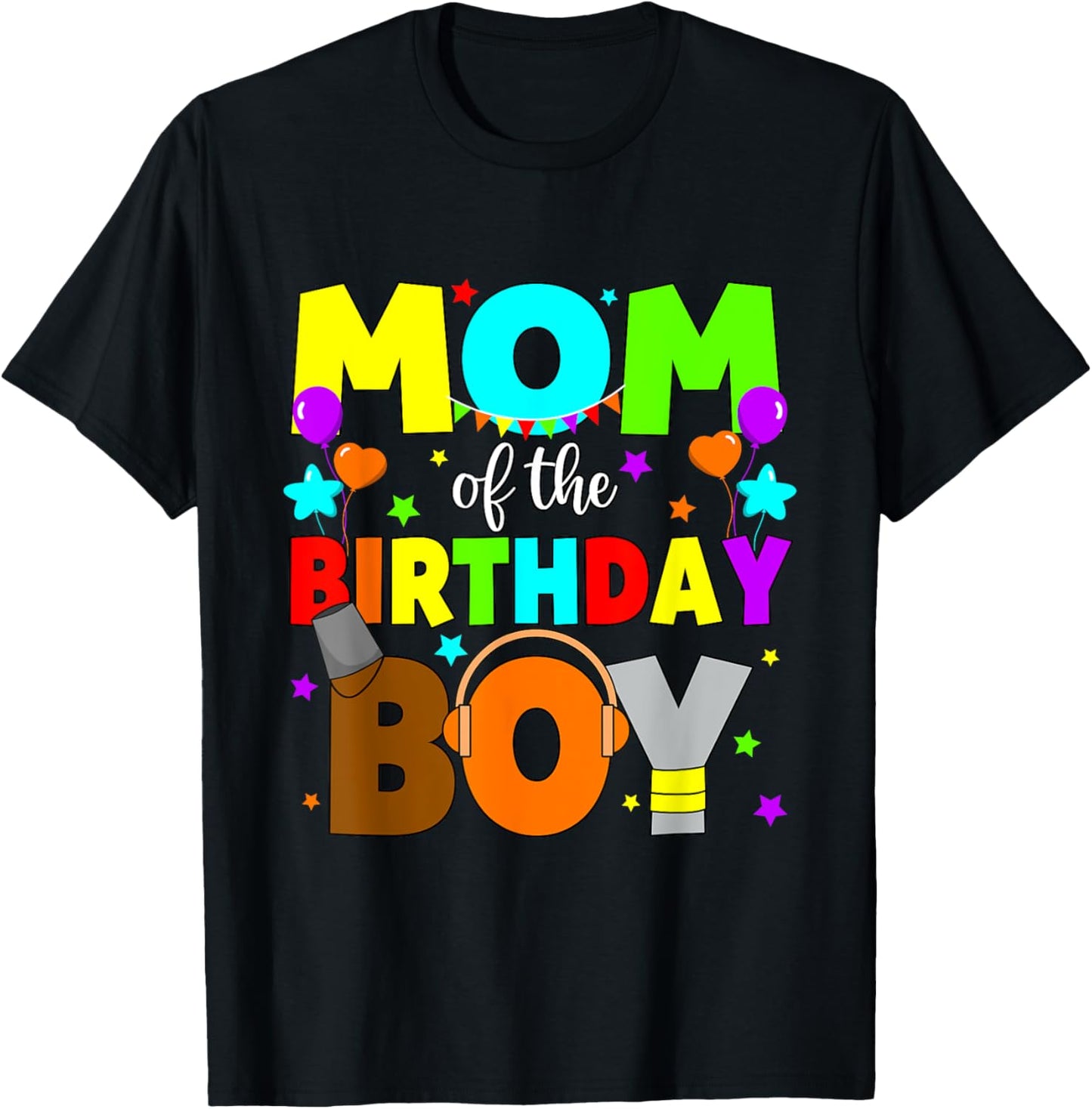 Mom Of The Birthday Boy Sprunky Colorful Party For Boys Kids T-Shirt