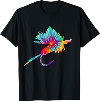 Fly Fishing Tie Dye Vintage Fly Tying Trout Fisherman T-Shirt
