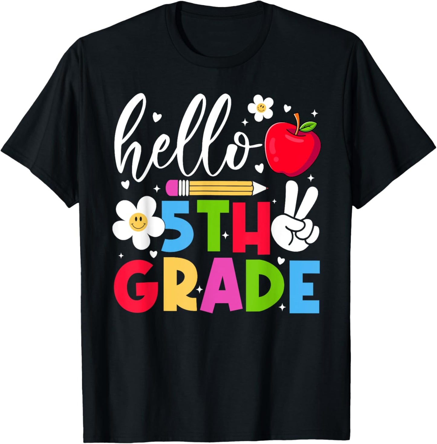 Back To School Hello Fifth Grade Team 5th Grade Boy Girl T-shirt by TeeBrew