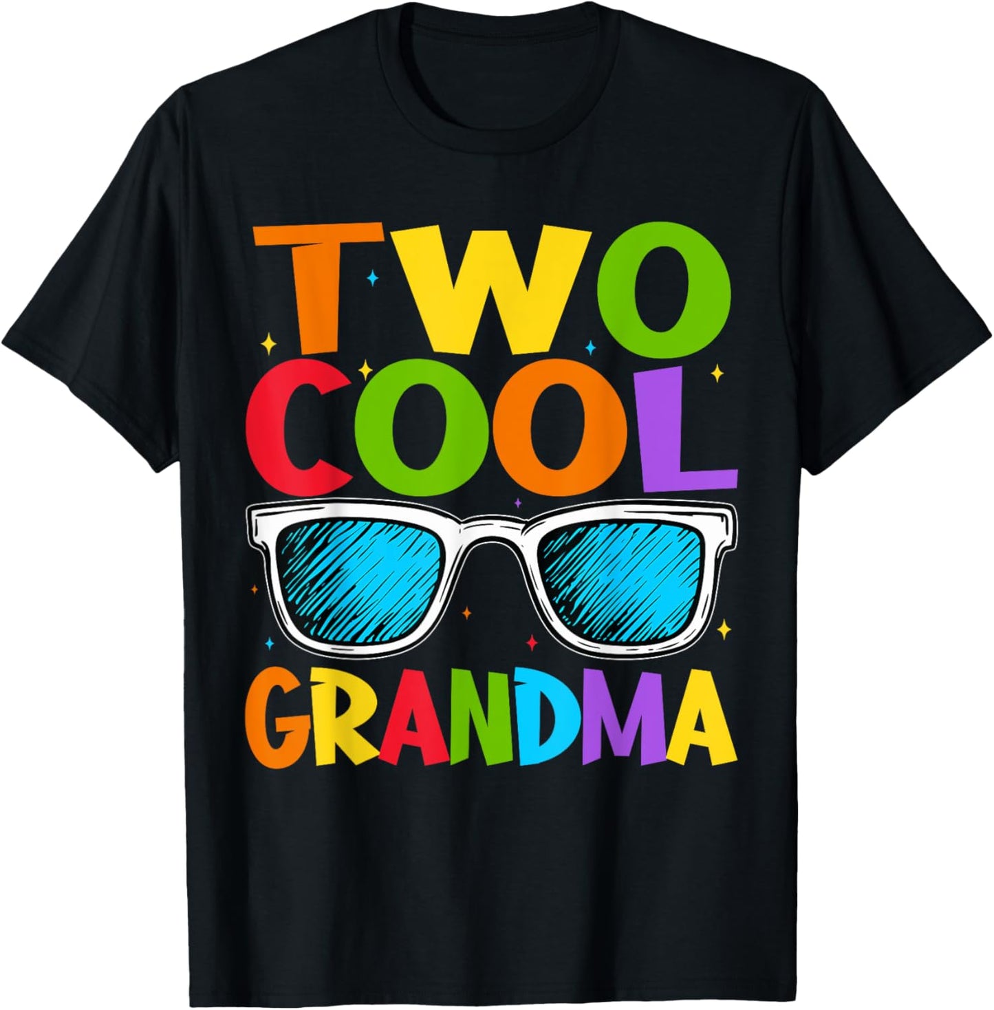 Grandma Two Cool Sunglasses Birthday Boy Family Matching T-Shirt