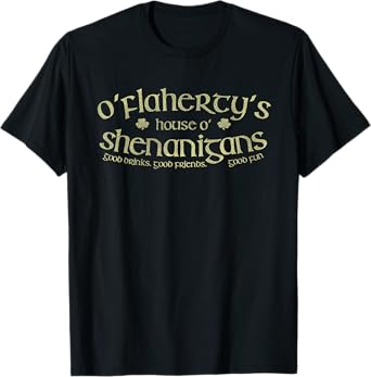 O'Flaherty's House O' Shenanigans Funny Irish Name T-Shirt