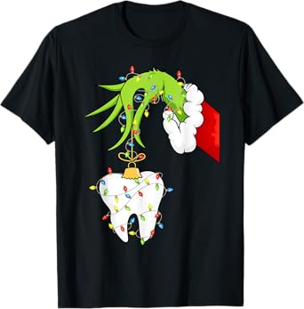 Tooth Dentist Dental Assistant Teeth Christmas Xmas Pajamas T-Shirt