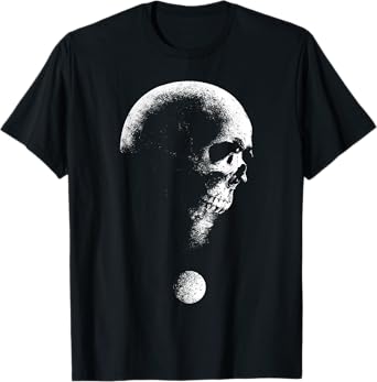 Skull Question Mark Horror Halloween Costume Trick Or Treat T-Shirt