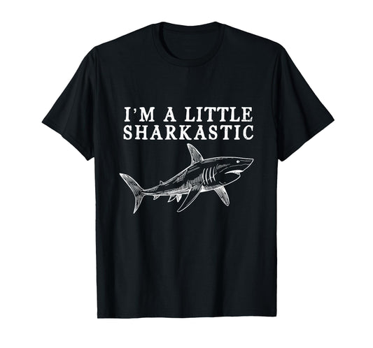I'm A Little Sharkastic Funny Shark Love Scuba Divers Marine T-Shirt