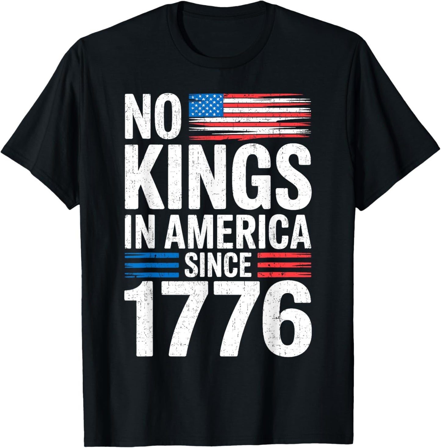 No Kings In America Shirt Rejecting Kings Patriotic Usa Men T-shirt