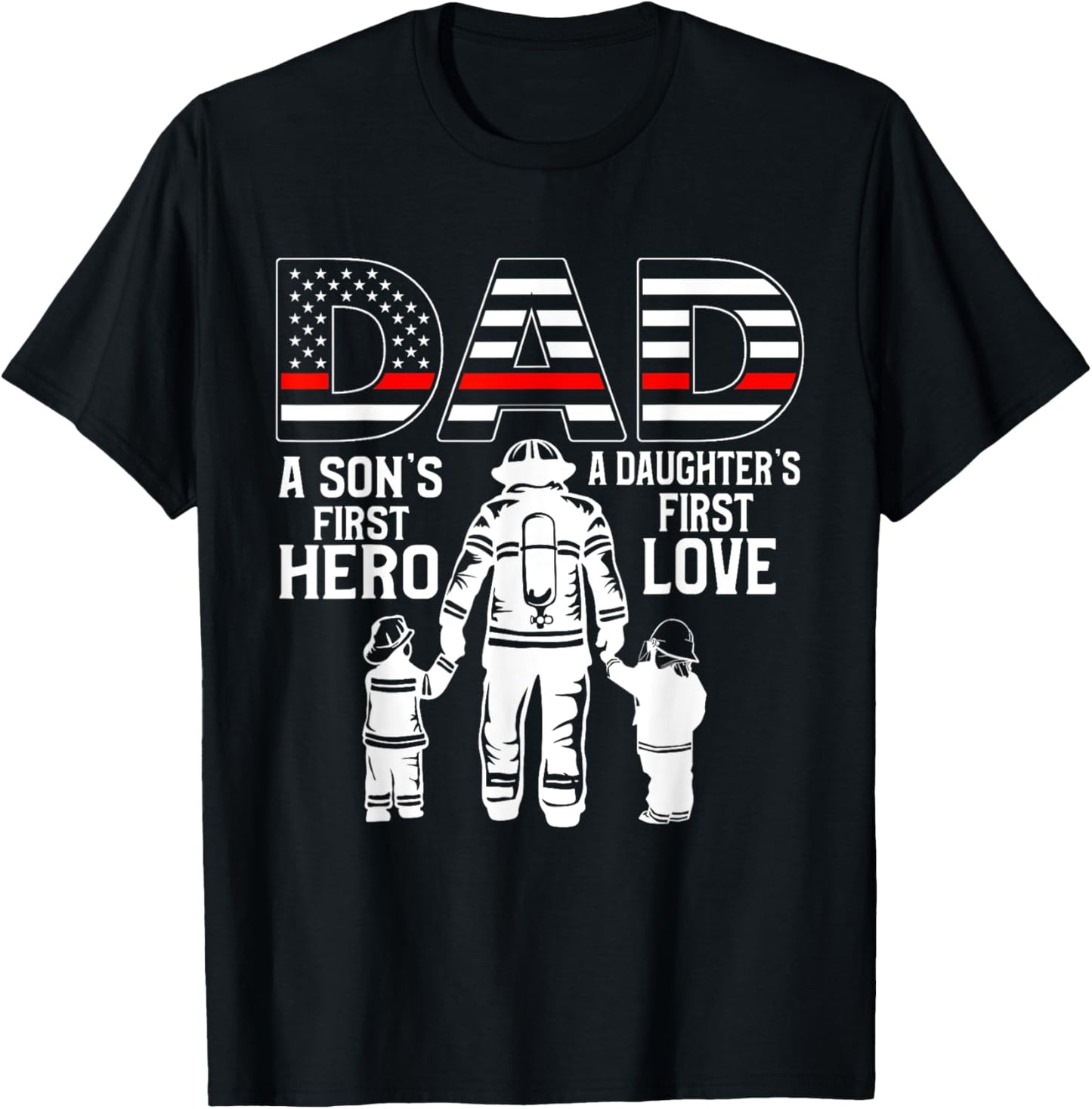 Proud Firefighter Dad Daddy Fireman Dad Father?s day Men T-Shirt