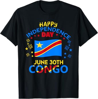 DR Congo 65th Independence Day Congolese Pride DR Congo Flag T-Shirt