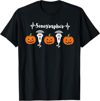 Halloween Sonographer Pumpkins Ultrasound Technologist T-Shirt
