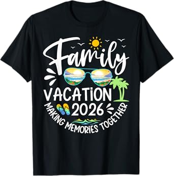 Family Vacation 2026 Making Memories Funny Beach Cruise Trip T-Shirt