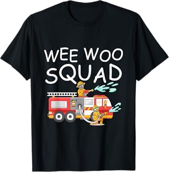 Wee Woo Squad Fire Truck for Kids and Adults T-Shirt T-Shirt