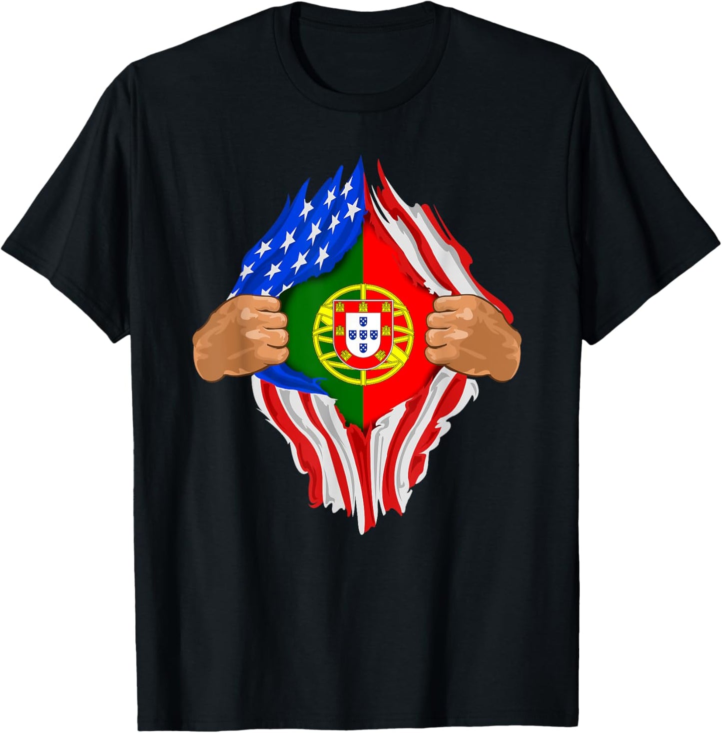 Portuguese Blood Inside Me T-Shirt | Portugal Flag Gift T-Shirt