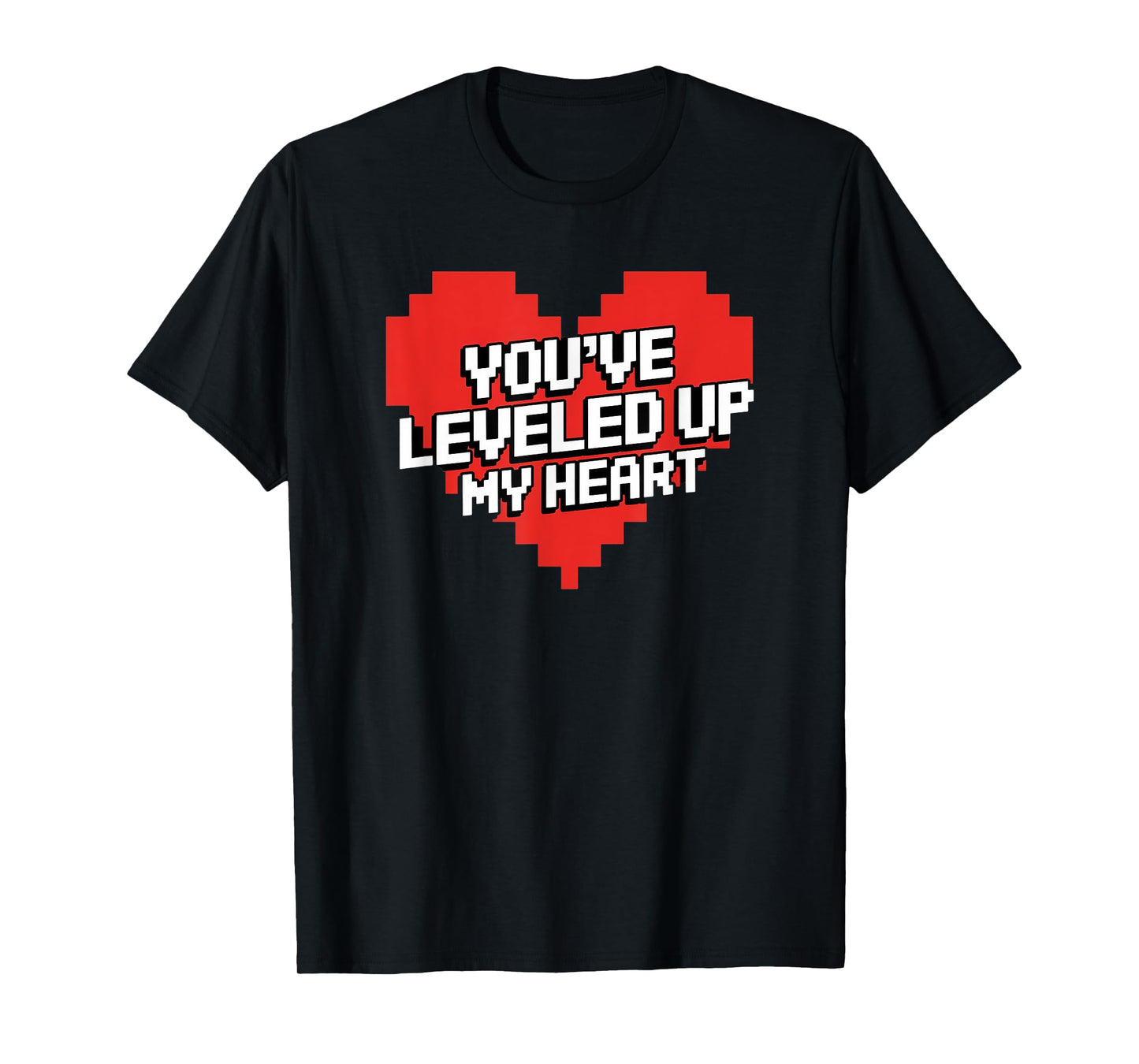 You've Leveled Up My Heart Gamer Love Valentine's Day Retro T-Shirt