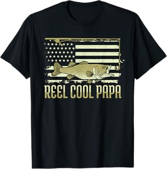 Fishing Gift for Dads: Reel Cool Papa T-Shirt