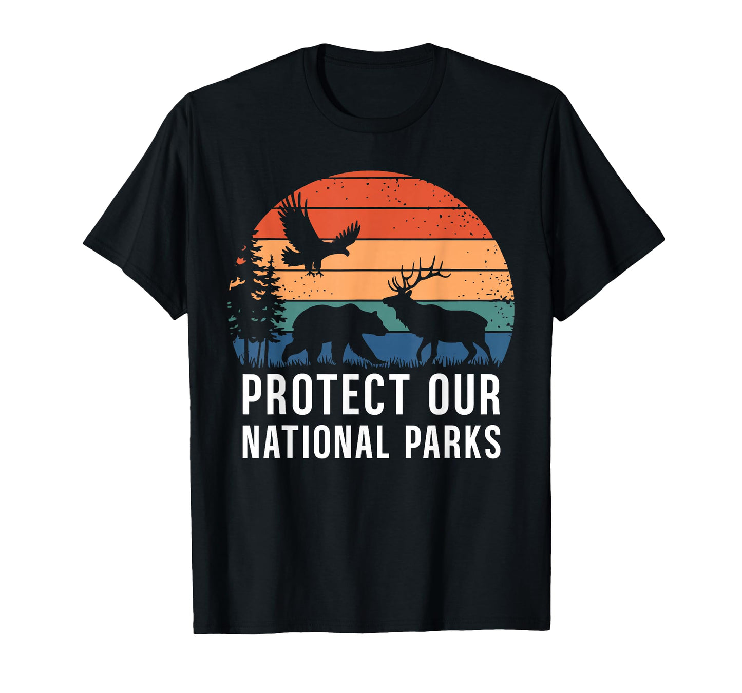 Protect Our National Parks Retro Wildlife Conservation T-Shirt