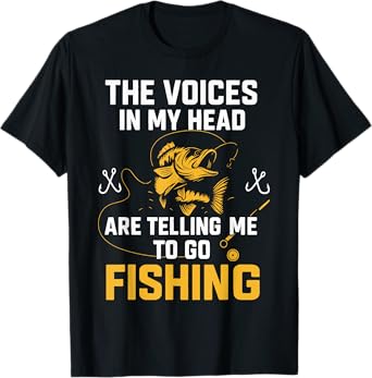Funny Fishing Shirt – Fisherman Voices In My Head T-Shirt
