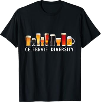 Celebrate Diversity Craft Beer Drinking T-Shirt