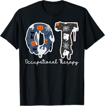 Halloween Occupational Therapy Ghost Spooky Nurse OT T-Shirt
