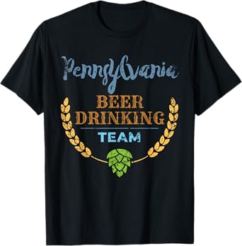 Pennsylvania Beer Drinking Team Vintage Style T-Shirt