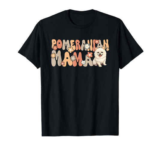 Pomeranian Groovy World's Best Pomeranian Mom T-Shirt