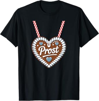 Prost Gingerbread Heart Folk Fest German T-Shirt