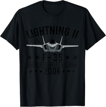 F-35 Lightning Strike Fighter Jets Aircraft Military T-Shirt