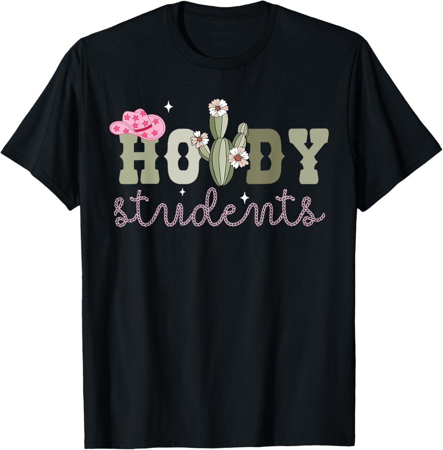 Cactus Howdy Student Western Cowgirls Teacher Back To School Shirt Tee by TeeBrew