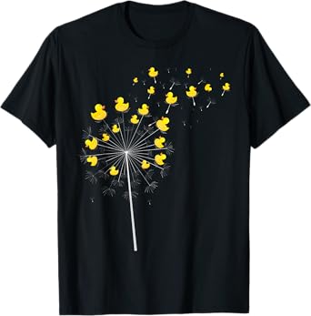 Dandelion Duckie Lover Duckling Bath Toy Ducky Rubber Duck T-Shirt