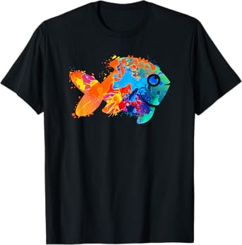 Artistic Fish Watercolor Fishing Squad Colorful kids T-Shirt
