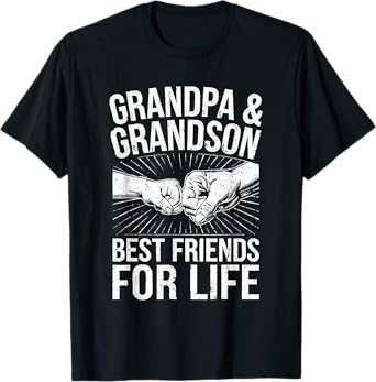 Grandpa And Grandson Best Friends For Life Shirt Matching T-Shirt