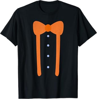Cute Bow Tie and Suspenders Funny Lazy Halloween Costume T-Shirt