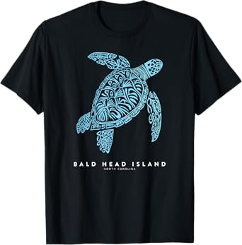 Bald Head Island NC Beach Vacation Vintage Sea Turtle T-Shirt