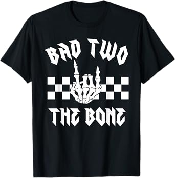 Bad Two The Bone Party Decorations Boy Girl 2nd Birthday T-Shirt