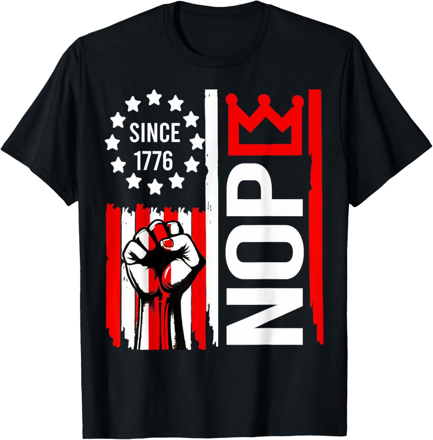 No Kings Protest Sign Vertical T-Shirt