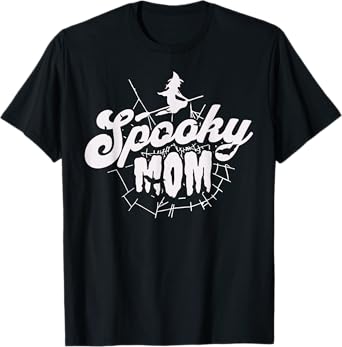 Spooky Mom Halloween Witch Cute Spooky Mama T-Shirt