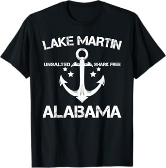 LAKE MARTIN ALABAMA Funny Fishing Camping Summer Gift T-Shirt for Men Women Kids