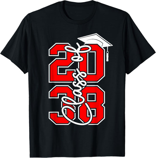 Class of 2038 Grow With Me Funny Kindergarten Back To School T-Shirt