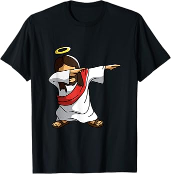 Dabbing Jesus T-Shirt Funny Dancing Christian Christmas Gift T-Shirt