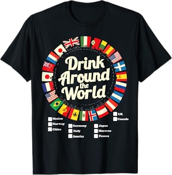 Adult Vacation Drinking Countries International National T-Shirt