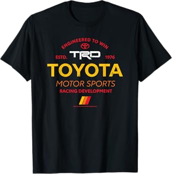 Toyota Engineered To Win Motor Sports Racing Distressed Logo T-Shirt